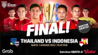 Jadwal Lengkap Leg 2 Final Piala AFF Suzuki Cup 2020 : Indonesia Vs Thailand