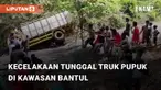 Beredar video viral terkait kecelakaan tunggal sebuah truk bermuatan pupuk. Kecelakaan tersebut terjadi di Kali Urang, Bantul