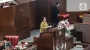 Ketua DPR Puan Maharani menyampaikan pidatonya dalam rapat paripurna memperingati HUT ke-78 DPR RI di kompleks Parlemen, Senayan, Jakarta, Selasa (29/8/2023). (Liputan6.com/Faizal Fanani)