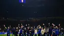 Inter Milan berhasil melaju ke final Liga Champions 2024/2025. Di final, Inter Milan akan berhadapan dengan pemenang laga semifinal antara PSG dan Arsenal. (Marco BERTORELLO/AFP)