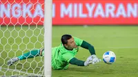 Kiper Timnas Indonesia, Emil Audero Mulyadi, dalam duel melawan Oman dengan kemenangan 3-0 pada FIFA Matchday, Jumat (5/6/2026). (Bola.com/Bagaskara Lazuardi)