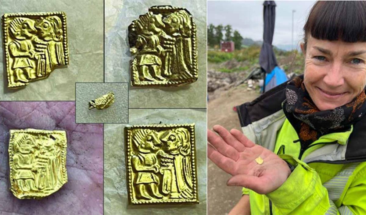 "Meskipun potongan-potongan emasnya sangat kecil, tetapi motifnya memiliki kekayaan detail yang mencolok," tulis Nicolai Eckhoff, arkeolog Universitas Oslo yang terlibat dalam penggalian tersebut, di Facebook.