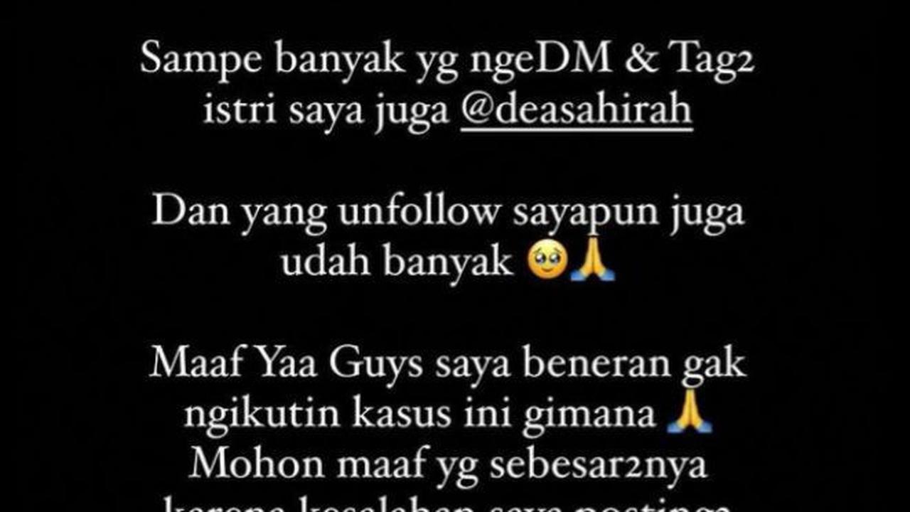 Chand Kelvin Klarifikasi dan Minta Maaf, Akun Instagramnya Dihujani Komentar