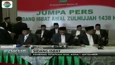 Hasil sidang isbat pada Selasa (22/8) malam, Kemenag tetapkan Idul Adha tanggal 1 September 2017.