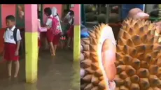 Meski sudah mulai surut, banjir di Baleendah, Kabupaten Bandung masih menyisakan genangan dan lumpur tebal. Akibatnya siswa kelas 6 SD yang sedianya menjalani ujian try out hari ini terpaksa batal. Sementara di Banyuwangi, Jawa Timur ada pameran buah...