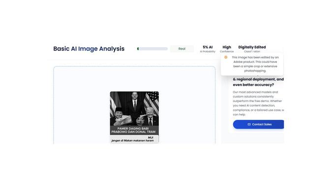 Cek fakta foto Presiden Prabowo dengan Donald Trump pamer produk daging babi