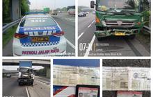 Dua Truk Tronton Tabrakan di Tol Jagorawi KM 16
