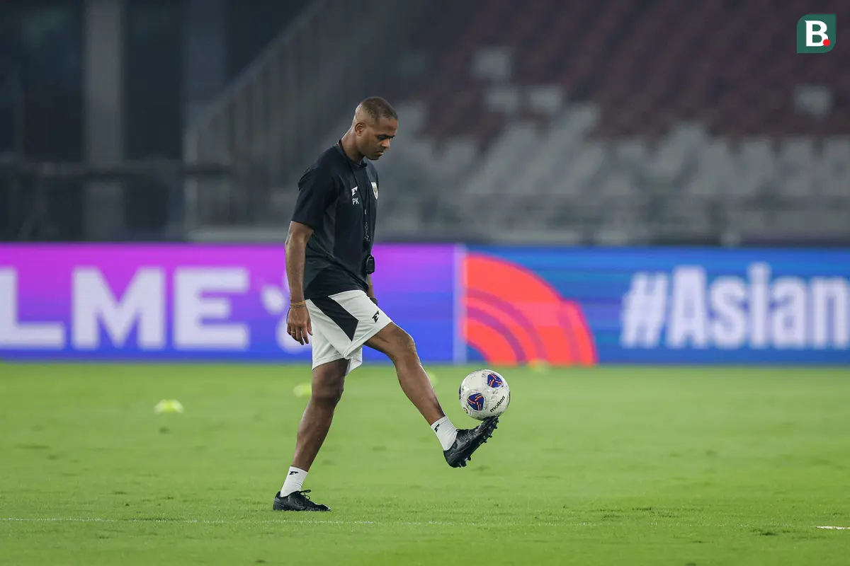Patrick Kluivert - Latihan resmi Timnas Indonesia Vs China