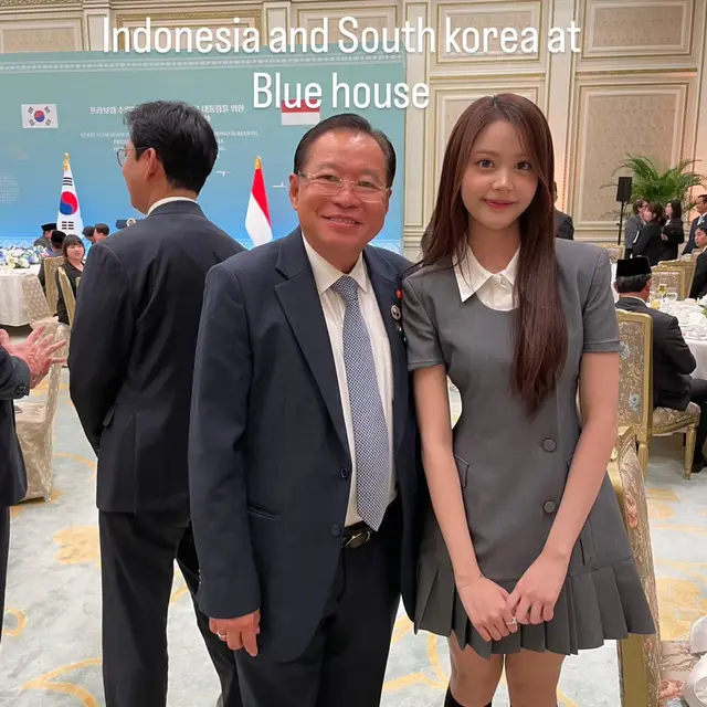 Pose Finger Heart Bareng Prabowo dan Lee Jae Myung, Gaya Carmen Hearts2Hearts di Blue House Korea Selatan Jadi Sorotan