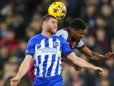 Gelandang Brighton & Hove Albion James Milner baru saja mencatatkan rekor penampilan di Liga Inggris. (AFP/Ben Stansall)