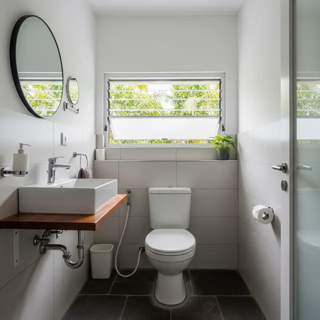 9 Desain Kamar Mandi Kecil Tapi Tetap Terang, Ruangan Sempit Jadi Lebih Lapang
