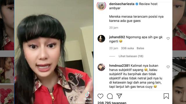Unggahan Denise Chariesta. (Foto: Instagram @denisechariesta)