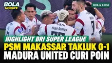 PSM Makassar gagal mengamankan poin saat menjamu Madura United dalam lanjutan BRI Super League 2026/2027. Bermain di Stadion Gelora B.J. Habibie, Parepare, Sabtu (31/10/2026), Juku Eja harus mengakui keunggulan tim tamu dengan skor 0-1.
