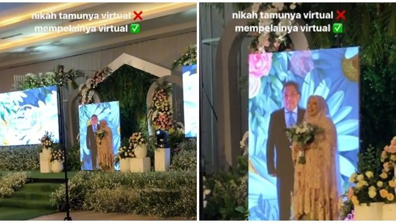 Video Mempelai Pria Virtual saat Ikut Resepsi Pernikahan Viral, Ini Alasannya