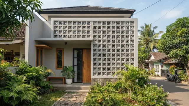 Model lubang angin rumah yang fungsional sekaligus mempercantik fasad dengan desain pola bintang
