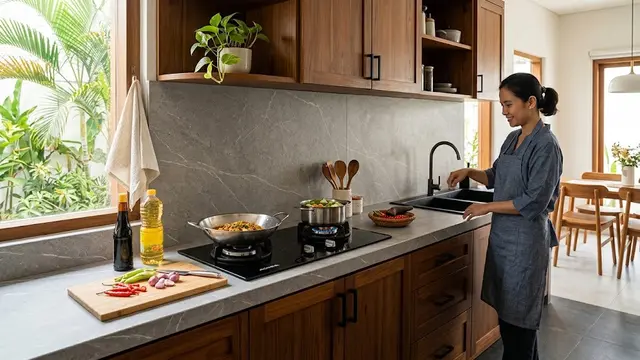 Material Backsplash Dapur yang Tidak Mudah Terlihat Kotor