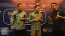 Kepala kantor wilayah DJP Jakarta Khusus Muhammad Haniv (kiri) bersama Anggota Komisi X DPR RI Anang Hermansyah (tengah) saat sosialisai Tex Amnesty di Jakarta, Selasa (23/8). (Liputan6.com/Angga Yuniar)
