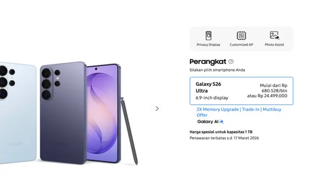 Samsung Galaxy S26 Series Menawarkan beragam Pilihan Harga