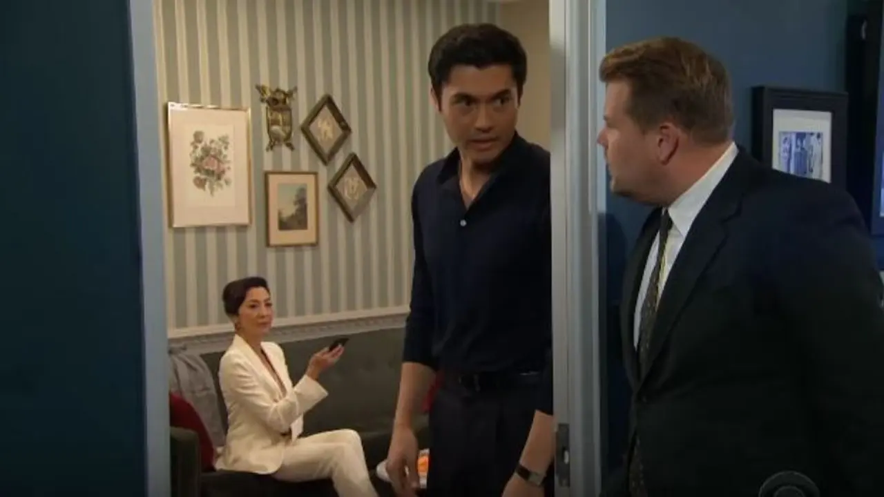 James Corden, Henry Golding, Michelle Yeoh