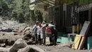 Hingga Minggu (12/5/2024), tercatat 34 orang meninggal dunia akibat terjangan banjir bandang dari sungai yang berhulu di Gunung Marapi. (AP Photo/Fachri Hamzah)