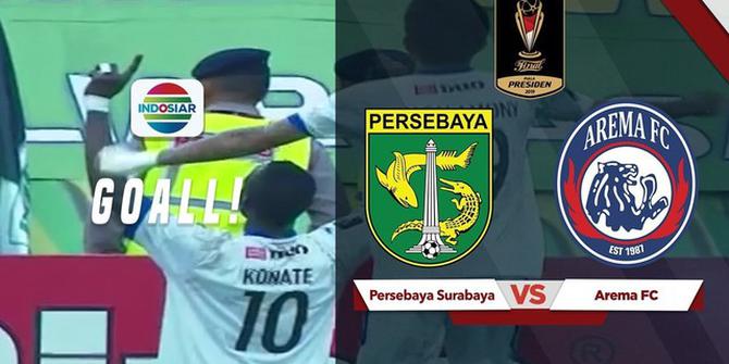 VIDEO: Tendangan Bebas Konate Buat Arema Imbangi Persebaya