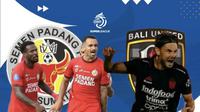 Ilustrasi Semen Padang vs Bali United di BRI Super League. (Bola.com/Benediktus Gerendo Pradigdo)