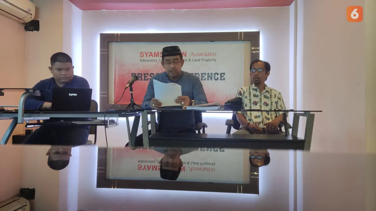 Konfrensi pers kasus sengketa lahan 28 warga sulsel vs Aksa Mahmud (Liputan6.com/Fauzan)