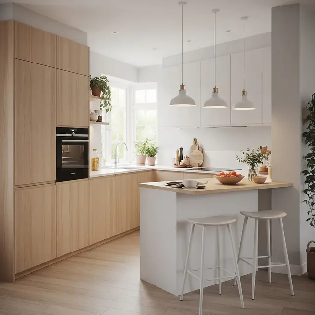 Dapur Terbuka Minimalis untuk Rumah Kecil (AI Generated)
