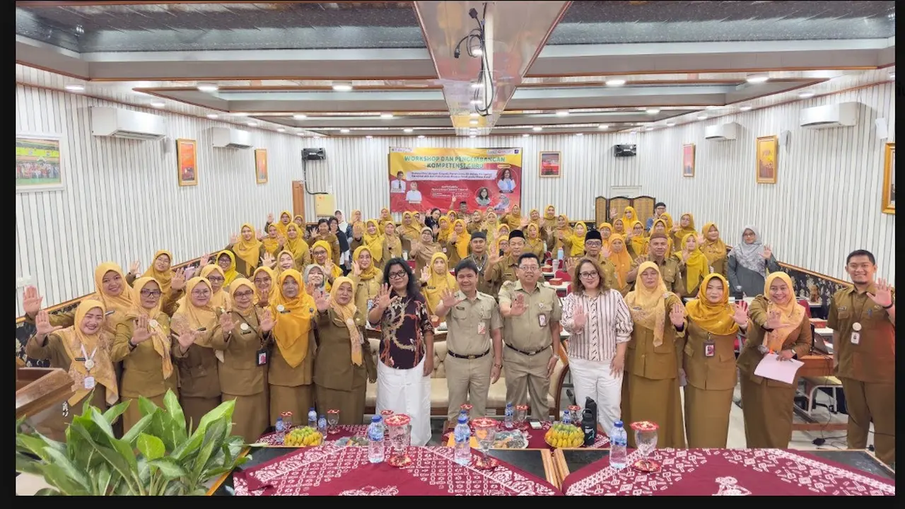 50 guru sekolah dasar (SD) dari wilayah Jakarta Timur 2 mengikuti Workshop dan Pengembangan Guru GLITERJAK T2 di SMAN 58 Jakarta. (Istimewa)