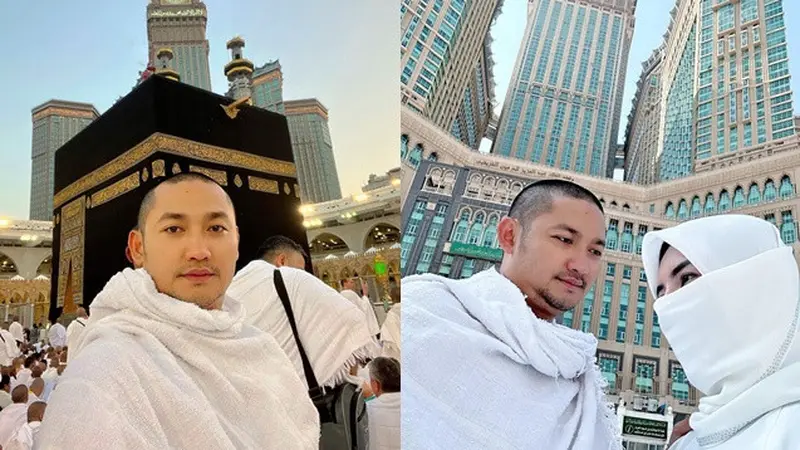 6 Potret Angga Wijaya Umrah Usai Cerai Dari Dewi Perssik, Unggah Foto Bareng Kekasih