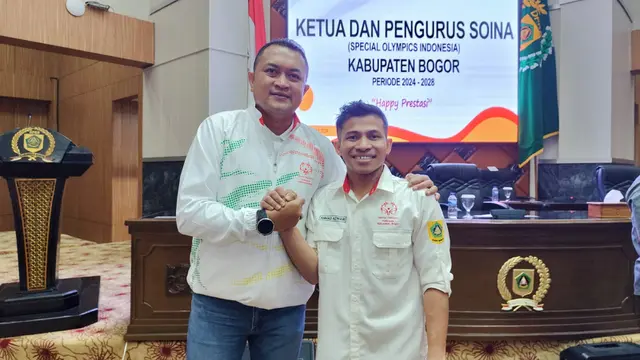 Ketua DPRD Kabupaten Bogor, Rudy Susmanto saat pelantikan SOIna Kabupaten Bogor