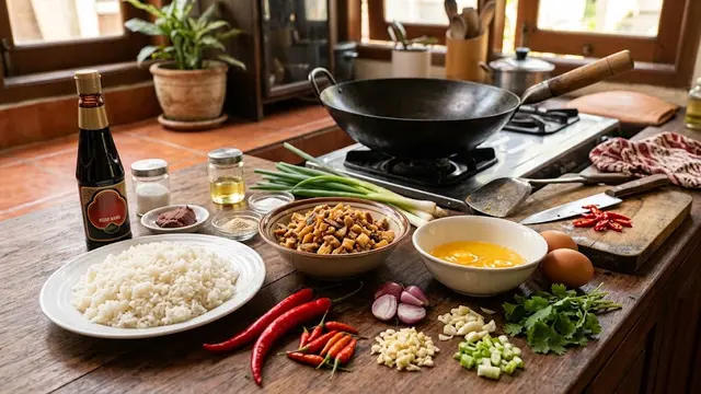 Resep Nasi Goreng Ikan Asin Jambal dengan Telur Orak-Arik/AI Generated
