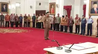 Presiden Joko Widodo menunjuk HM Prasetyo sebagai jaksa agung. (Liputan6.com/ Sugeng Triono)