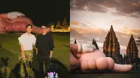 7 Potret Penampakan Boneka KAWS Holiday Raksasa di Candi Prambanan, Megah