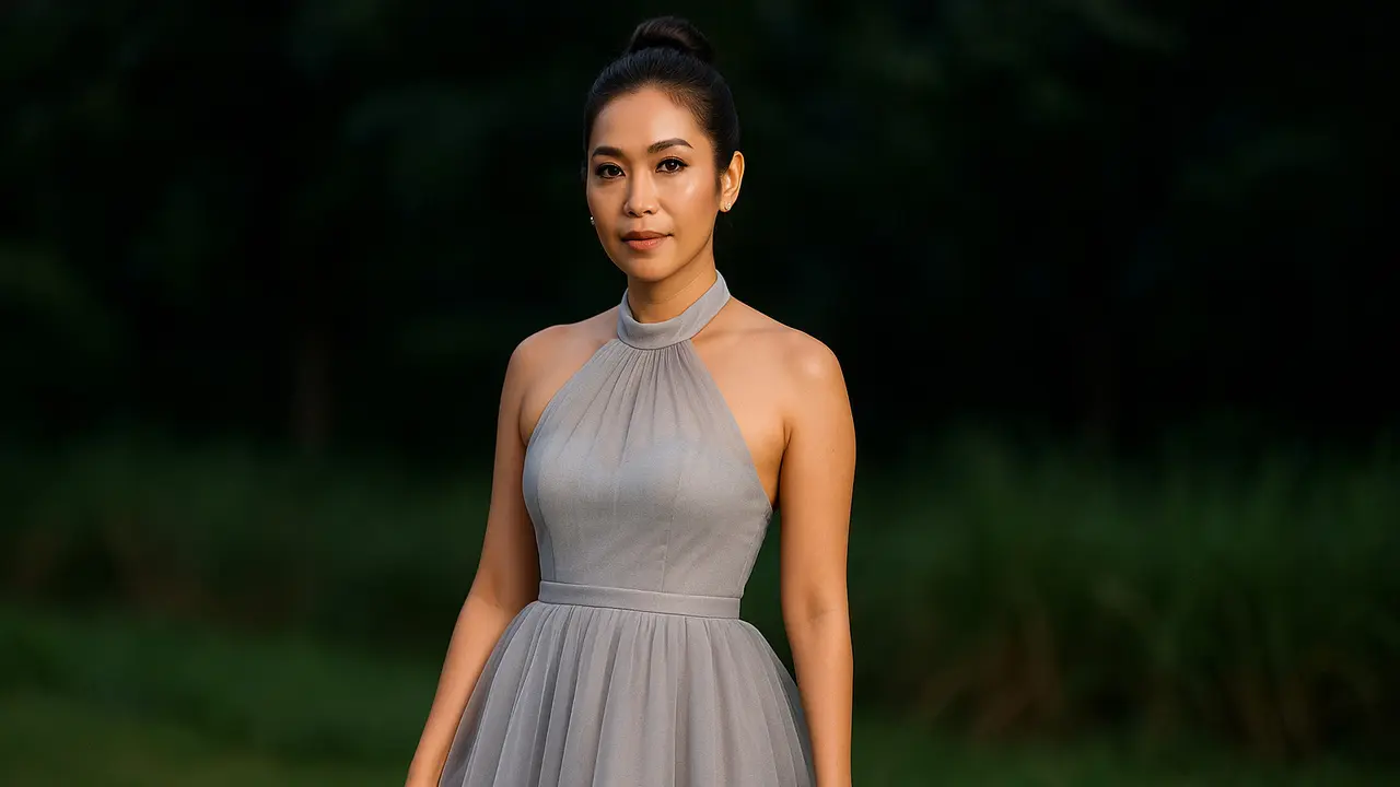 Model Gaun Pesta Cantik dan Pendek untuk Non Hijab (Foto: ChatGPT)