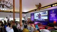 Bupati Banyuwangi Ipuk Fiestiandani berikan arahan secara virtual  pada peluncuran Kampung Cerdik (Istimewa)