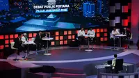 4 Pasangan calon gubernur dan wakil gubernur mengkuti debat Pilkada Jabar di Sabuga, Bandung, Senin (12/3/2018).  (Liputan6.com/Huyogo Simbolon)
