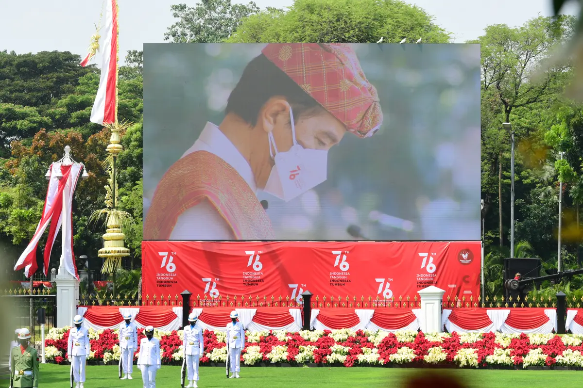 Momen Peringatan HUT ke-76 RI di Istana Merdeka