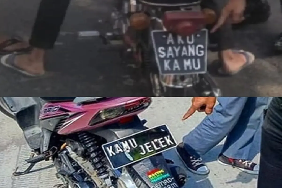 Plat nomor salah