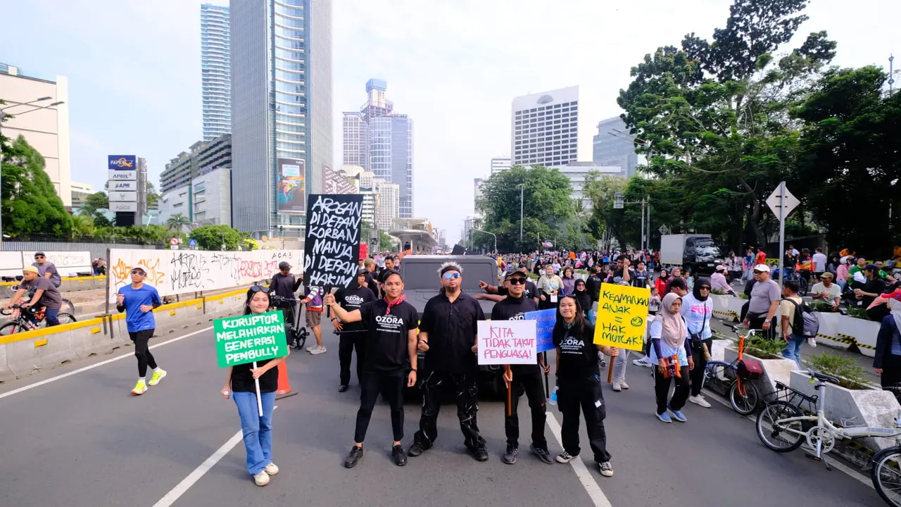 .Sutradara Anggy Umbara Serukan Anti Bullying. (M Altaf Jauhar/ Liputan6.com)