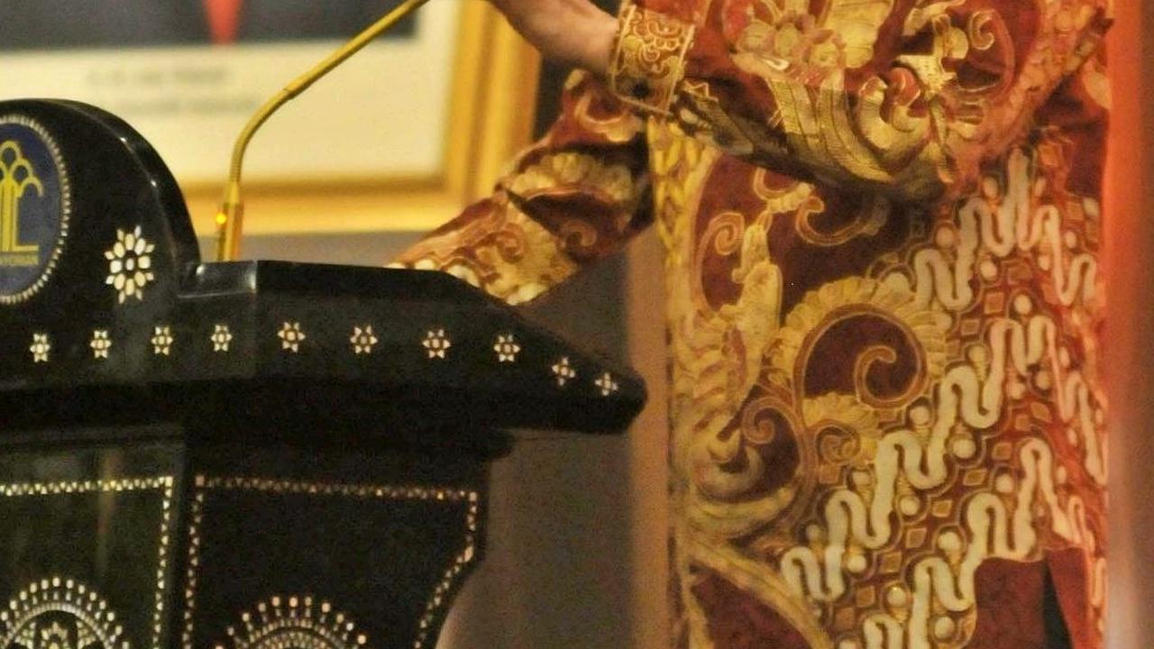 Yasonna juga sempat memberikan pidato terakhir sebagai Menkumham di Gedung Kementerian Kemenkumham, Jakarta, Selasa (20/8/2024).  Foto: merdeka.com / Imam Buhori