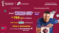 NEX Parabola menjadi pemegang hak siar tunggal untuk Piala Dunia 2022 di platform TV Satelit (dok: NEX Parabola)