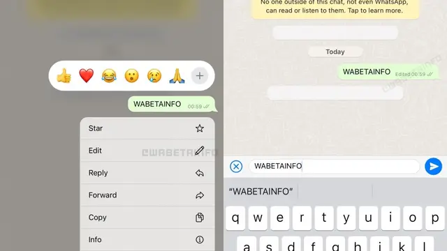 Fitur Edit Pesan di WhatsApp