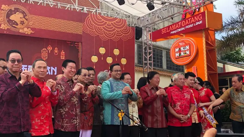 Gubernur DKI Jakarta Anies Baswedan di acara Festival Cap Go Meh 2571, Sabtu (8/2/2020).