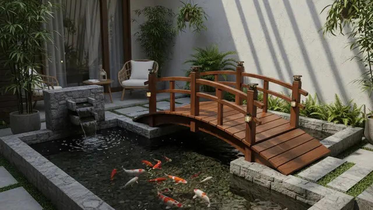 7 Model Kolam Ikan Mini dengan Air Mancur di Teras Rumah, Bikin Suasana Lebih Asri