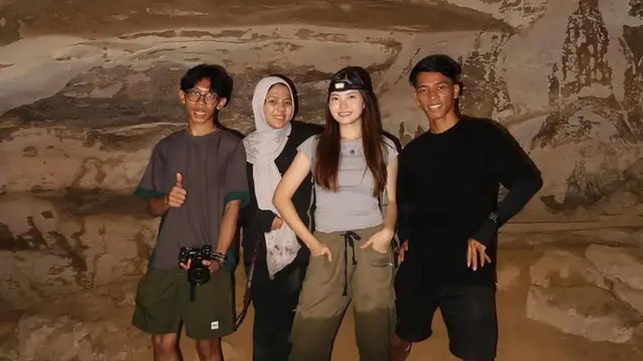 6 Potret Perjalanan Erika Richardo Cari Lukisan Tertua di Dunia yang Ada diSulawesi