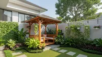 6 Inspirasi Desain Gazebo Bambu Modern yang Estetik untuk Halaman Sempit, Menyatu dengan Alam