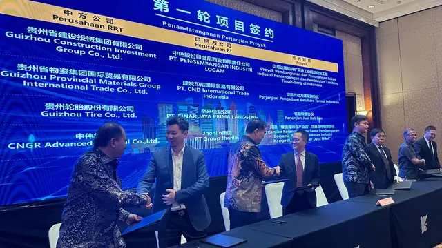 Simposium Kerja Sama Ekonomi, Perdagangan, Kebudayaan & Pariwisata antara Tiongkok dan Indonesia di Hotel JW Marriott, Jakarta, Selasa (14/5/2024). (Liputan6/Benedikta Miranti)