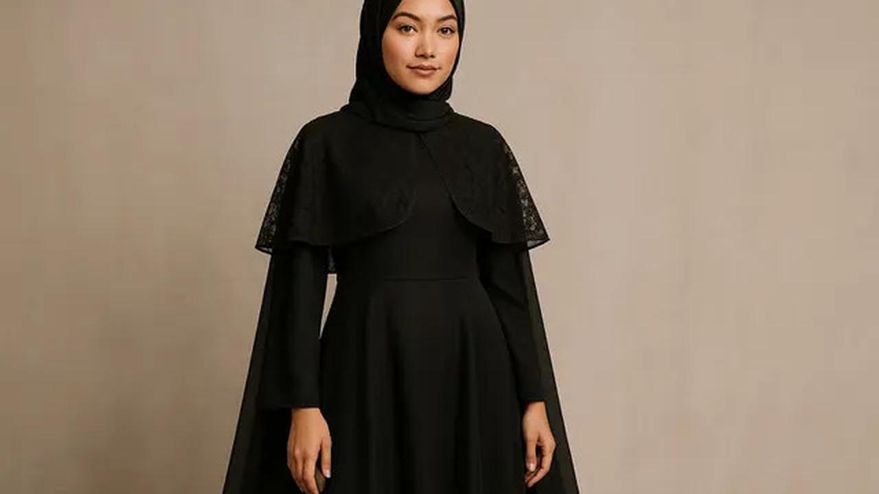 7 Model Gamis Hitam untuk Pesta Tren 2025 yang Elegan, Mewah dan Mudah Dipadukan