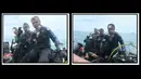 Penyelaman dilakukan penyelam gabungan TNI AL (Denjaka, Kopaska, Taifib, Dislambair) yang berada di kapal MGS Geosurvey, Selat Karimata, Rabu (7/1/2015). (Dokumentasi TNI)